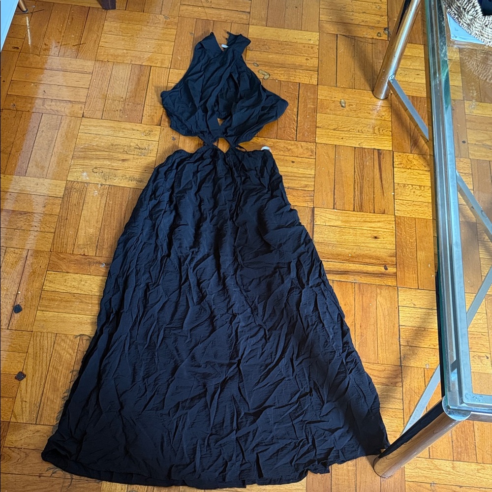 Chic Black Backless Maxi Dress